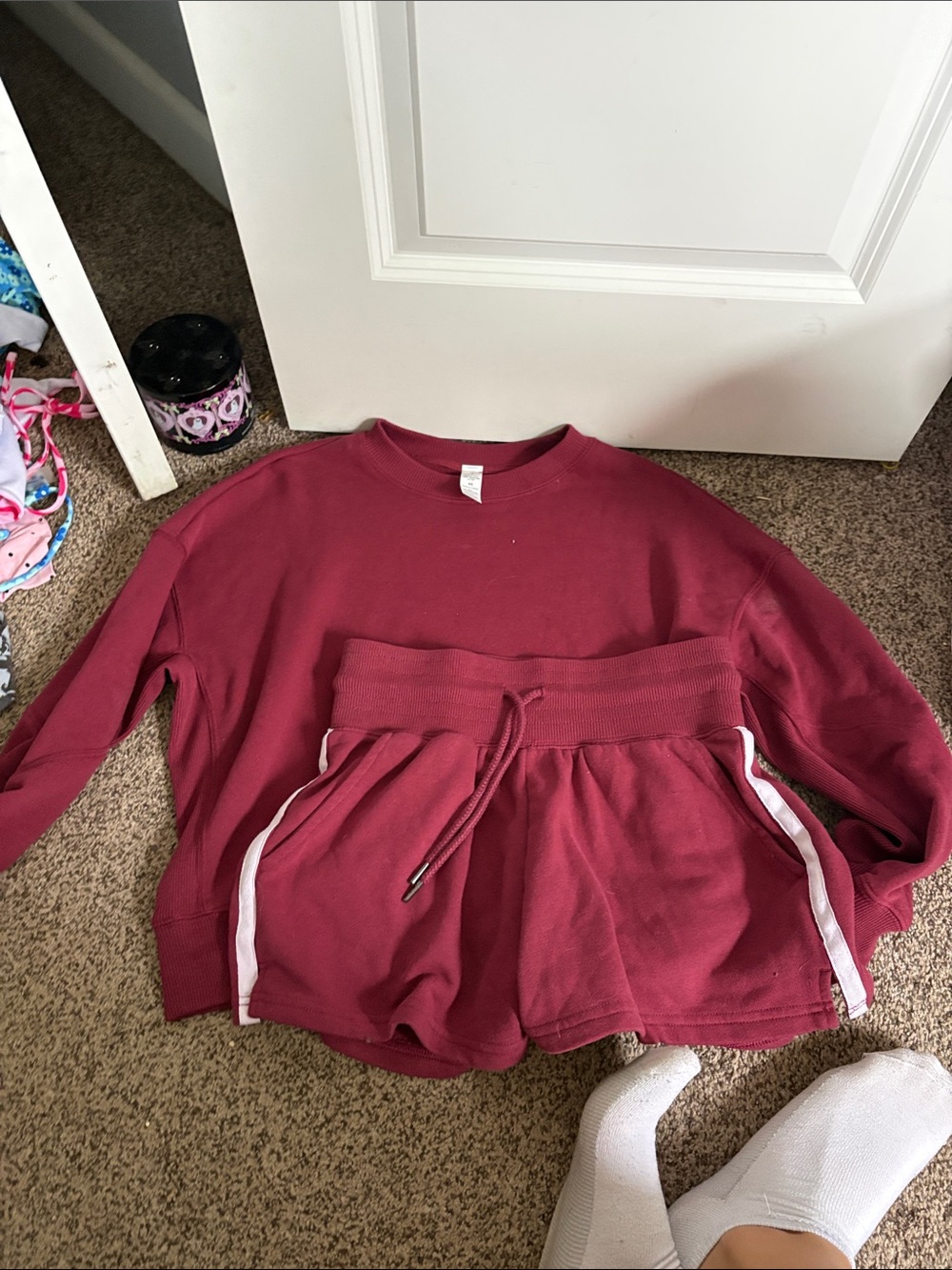 Yogalicious Berry Red Crewneck Sweatshirt